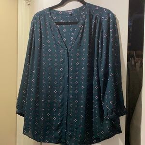 Nydj xl button down blouse